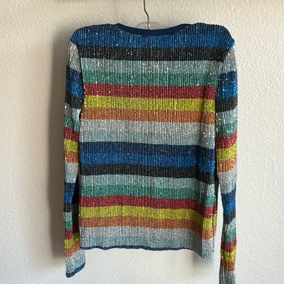 NWT Grey Lab sequins striped top sweater XS - Picture 4 of 7